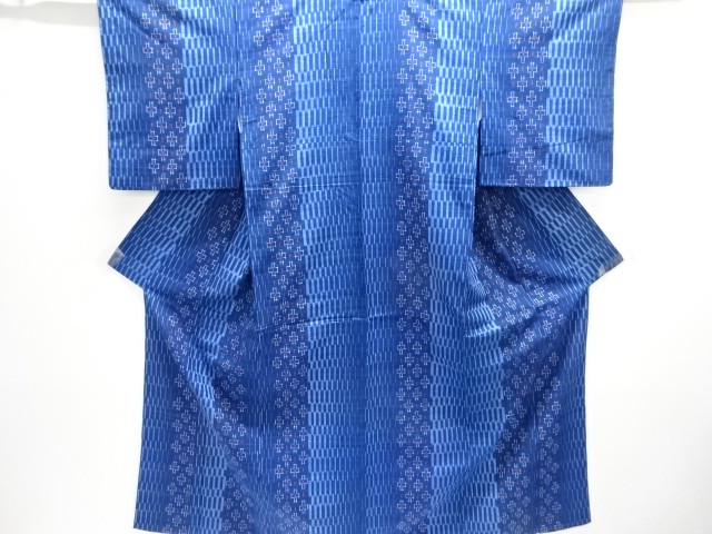 JAPANESE KIMONO / TSUMUGI / WOVEN CROSS KASURI 